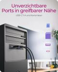 ICY BOX IB-HUB1419-i3, Front panel 3,5" mit USB Hub und Kartenleser, 2x USB-A 5 Gbit/s, 1x USB-C 5 Gbit/s, 1x USB-C 20 Gbit/s, 1x SD und 1x microSD 3.0