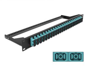 DELOCK 19" LWL Patchpanel 24 Port SC Duplex aqua
