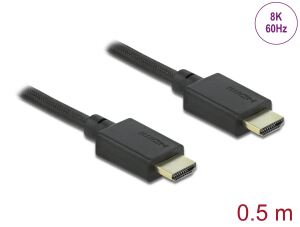 DELOCK Highspeed HDMI Kabel 48 Gbps 8k 60Hz 0,5m