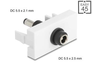DELOCK Easy 45 Modul DC 5,5x2,5mm Buchse zu DC 5,5x2,1mm