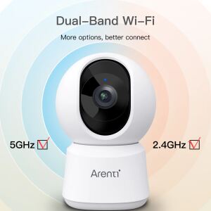 Arenti Indoor 5G Wi-Fi UHD 3K5MP Pan Tilt Zoom Priv Cam