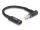 DeLOCK Adapterkabel für Notebook Ladekabel USB Type-C Buchse zu 5,5 x 2,5 mm Stecker 90° gewinkelt 15 cm