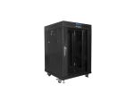 Lanberg FF01-6615-12BL Rack 15U Freistehendes Gestell Schwarz