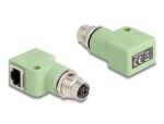 DELOCK M12 Adapter X-kodiert 8 Pin Bu zu RJ45 Bu gew. grün