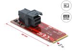 DELOCK Adapter M.2 Key M > SFF-8643 NVMe PCIe 4.0