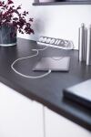 Brennenstuhl 1153590620 Verlängerungskabel 2 m 6 AC-Ausgänge Drinnen Silber, Weiß