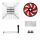 Xilence XC035 Computerkühlsystem Prozessor Kühler 9,2 cm Schwarz, Rot