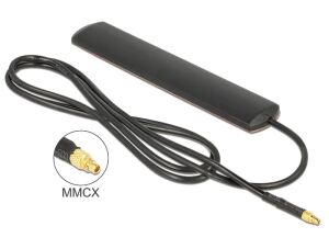 DELOCK LTE-Antenne MMCX 3,0dBi starr Klebemontage schwarz