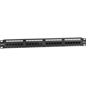 DIGITUS Patchpanel 1HE 24-Port Cat5e ungeschirmt schwarz