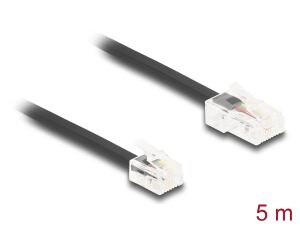 DELOCK Telefonkabel RJ45 Stecker zu RJ11 Stecker schw. 5m