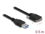 DELOCK Kabel USB Typ-A St zu Typ Micro-B St m. Schrauben 0,5