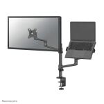 Neomounts DS20-425BL2 Monitorarm mit Laptop-Halterung 17-27" - platzsparend