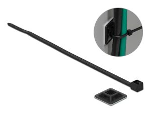 DELOCK Befestigungssockel 20 x 20 mm mit Kabelbinder