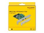 DeLOCK PCI Express x1 Karte zu 2 x extern SuperSpeed USB (USB 3.2 Gen 1) USB Type-C™ Buchse