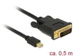 DELOCK Kabel mini DP 1.1 -> DVI (24+1) St/St 0.5m schwarz