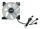 Azza HURRICANE II Computergehäuse Luftkühlung 12 cm Schwarz, Weiß