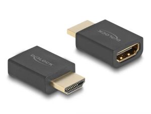 DeLOCK High Speed HDMI with Ethernet Adapter Stecker zu Buchse 8K 60 Hz schwarz