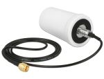 DeLOCK WLAN 802.11 ac/a/h/b/g/n Antenne SMA Stecker 1,4 - 3,0 dBi omnidirektional mit Anschlusskabel ULA100 1 m weiß outdoor