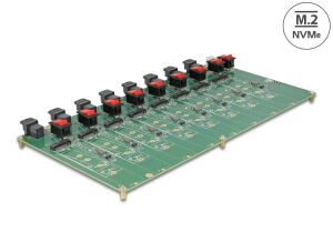 DELOCK M.2 Testboard / 8x M.2 NVMe Key M SSD mit SFF-8643