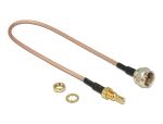 DeLOCK 13025 Koaxialkabel RG-316 0,25 m SMB F Braun