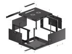 Lanberg WF01-6606-00B Rack 6U Wandmontiertes Regal Schwarz