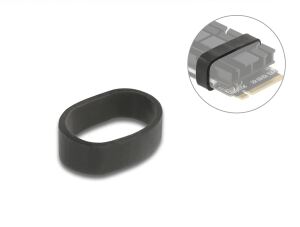 DeLOCK Gummiring zur Befestigung für M.2 SSD und Kühlkörper schwarz 10 Stück