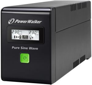 PowerWalker VI 600 SW Unterbrechungsfreie Stromversorgung (USV) Line-Interaktiv 0,6 kVA 360 W 2 AC-Ausgänge