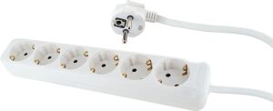 Schwaiger STSL0614 Verlängerungskabel 1,4 m 6 AC-Ausgänge Drinnen Weiß