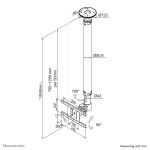 Neomounts FPMA-C100 Monitor-/TV-Deckenhalterung 10-30" - H 79-129 cm