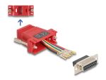 DELOCK Adapter D-Sub15-> D-Sub15Bu/Bu Montagesatz rot