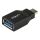 Lindy 41899 Kabeladapter USB 3.1-C USB 3.1-A Schwarz