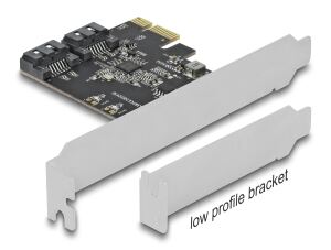 DELOCK 2Port SATA PCI Express Karte Low Profile Formfaktor