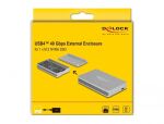 DELOCK USB4 40 Gbps Gehäuse für 1xM.2 NVMe SSD-werkzeugfrei
