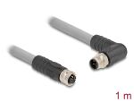 DELOCK M12 Kabel L-kodiert 5 Pin St re gew zu Bu ger PUR 1M