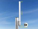 DeLOCK Dualband WLAN 802.11 ac/ax/a/b/g/n Antenne N Buchse 6,2 - 8,0 dBi 39,5 cm omnidirektional starr Wand- und Mastmontage outdoor weiß