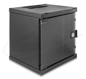 DELOCK 10" Netzwerkschrank 6 HE mit Glastür tiefe 240mm sw