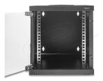DELOCK 10" Netzwerkschrank 6 HE mit Glastür tiefe 240mm sw
