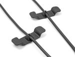 DELOCK Kabelhalter Clip selbstklebend Set 3 Stück schwarz