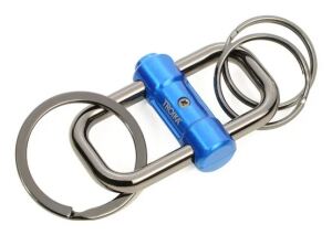 TROIKA KR22-09/BL Schlüsselring/Etui Blau