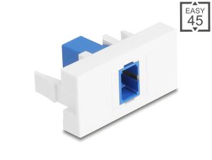 DELOCK Easy 45 Modul SC Simplex Bu zu Simplex Bu blau/ weiß