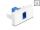 DELOCK Easy 45 Modul SC Simplex Bu zu Simplex Bu blau/ weiß