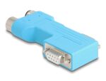 DeLOCK D-Sub 9 Stecker und Buchse zu M12 Stecker und Buchse 5 pin A-kodiert CAN Bus Verteiler 90° blau