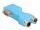 DeLOCK D-Sub 9 Stecker und Buchse zu M12 Stecker und Buchse 5 pin A-kodiert CAN Bus Verteiler 90° blau
