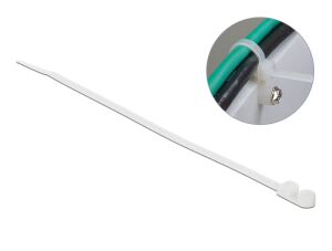 DELOCK Kabelbinder mit Befestigungsöse L 160 x B 4,8 mm weiß