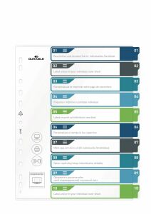 Durable 679527 Tab-Register Leerer Registerindex Polypropylen (PP) Mehrfarbig