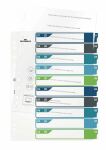 Durable 679527 Tab-Register Leerer Registerindex Polypropylen (PP) Mehrfarbig
