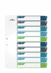 Durable 679527 Tab-Register Leerer Registerindex Polypropylen (PP) Mehrfarbig