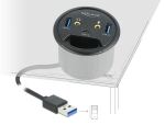 DELOCK USB-HUB 3Port 1x Typ-C / 2x Typ-A + HD-Audio Ports