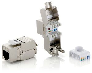 Equip Cat.6A abgeschirmter Keystone Jack werkzeugfrei, 8 Stück/Packung