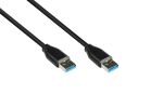 Alcasa 2831-AA010S USB Kabel USB 3.2 Gen 2 (3.1 Gen 2) 1 m USB A 10 Gbit/s Schwarz